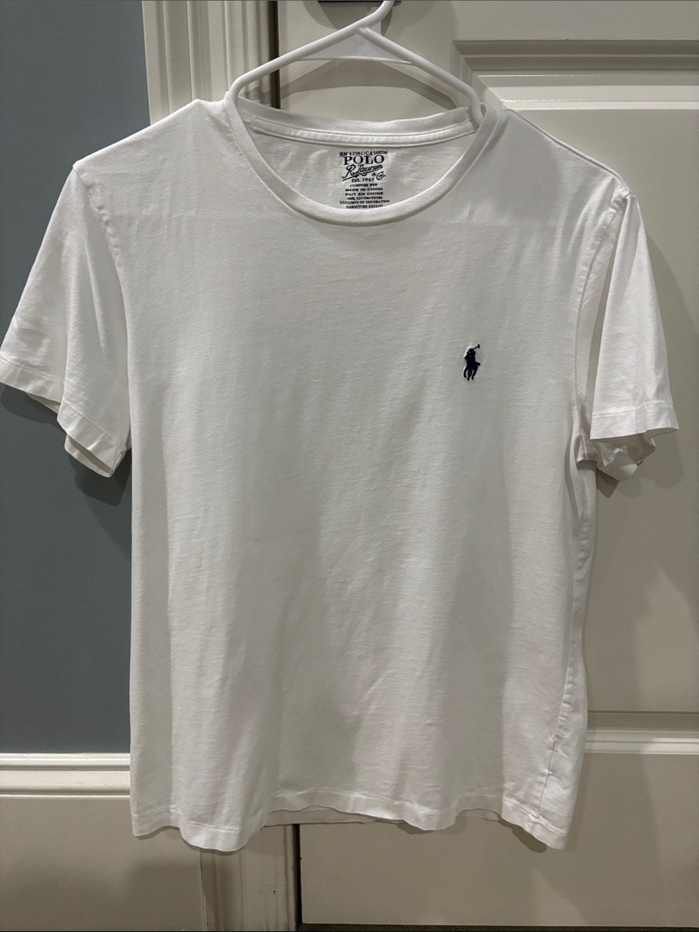 Polo by Ralph Lauren White Short-Sleeve Crew Tee with Navy Pony